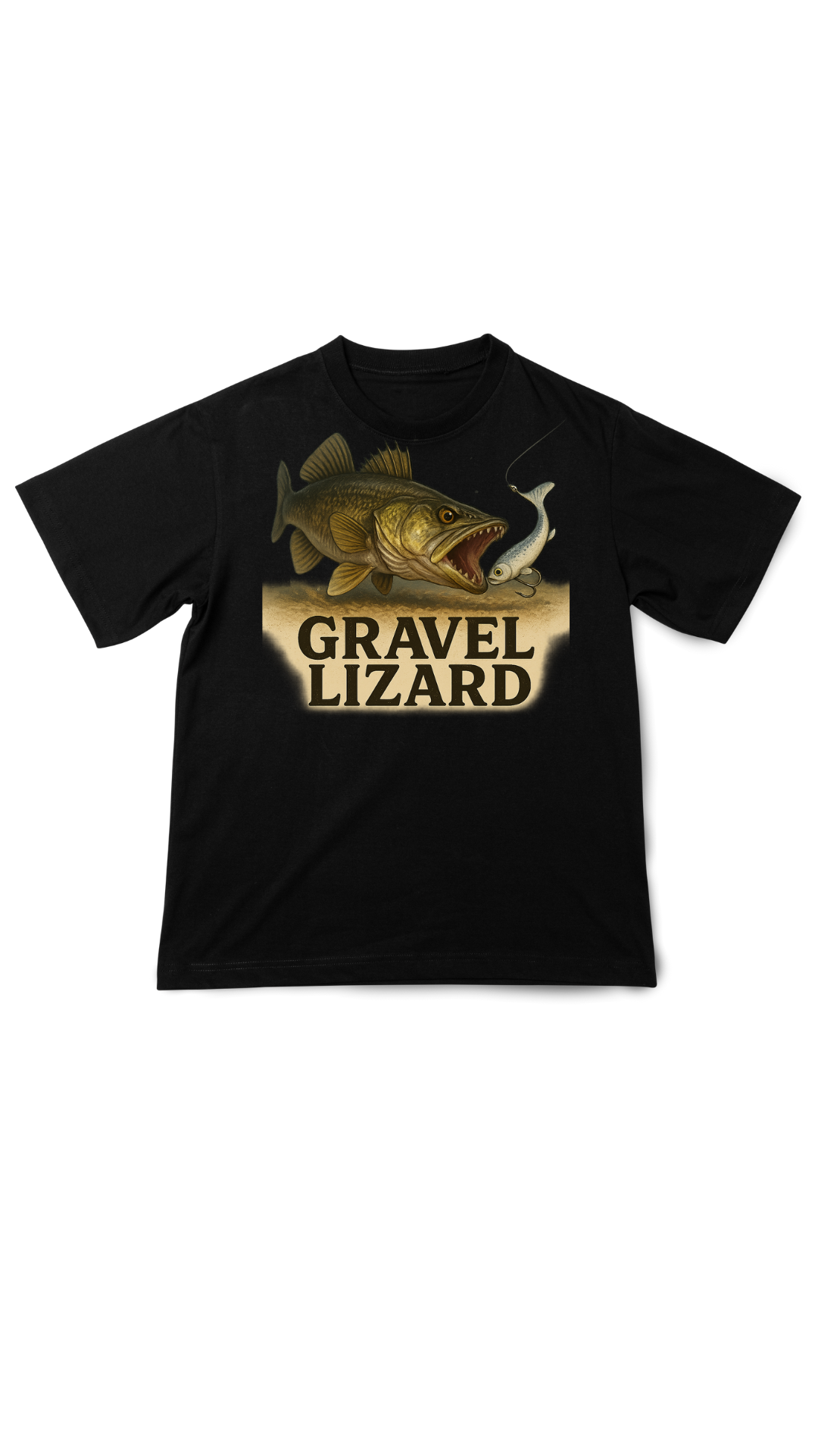 Gravel Lizard Walleye Fishing Tee
