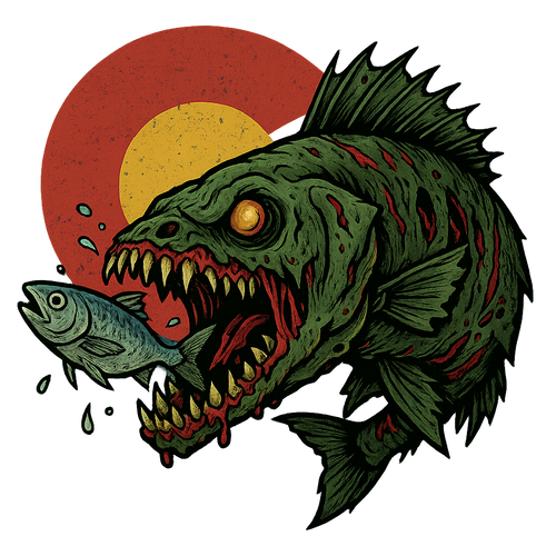 "3 Colorado Zombie Walleye Sticker Die Cut