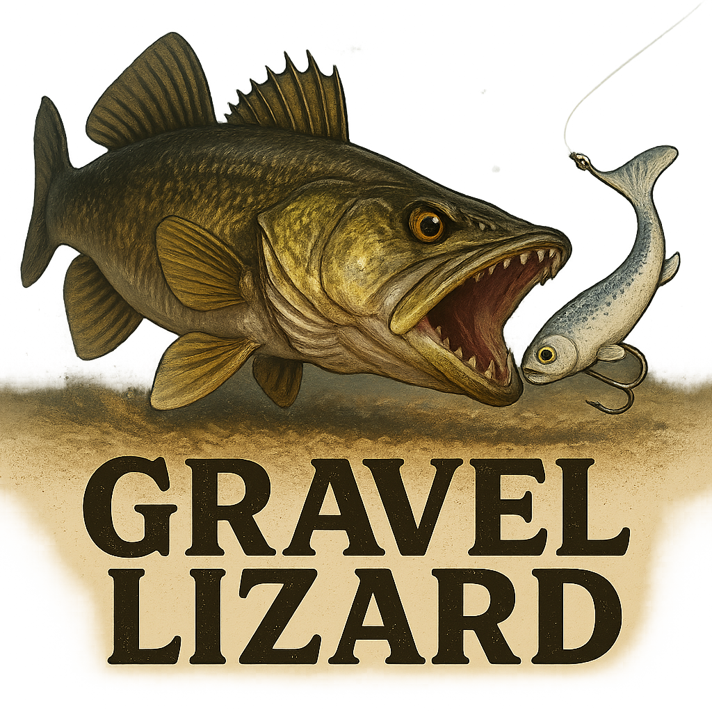 Gravel Lizard 3" Walleye Sticker Die Cut