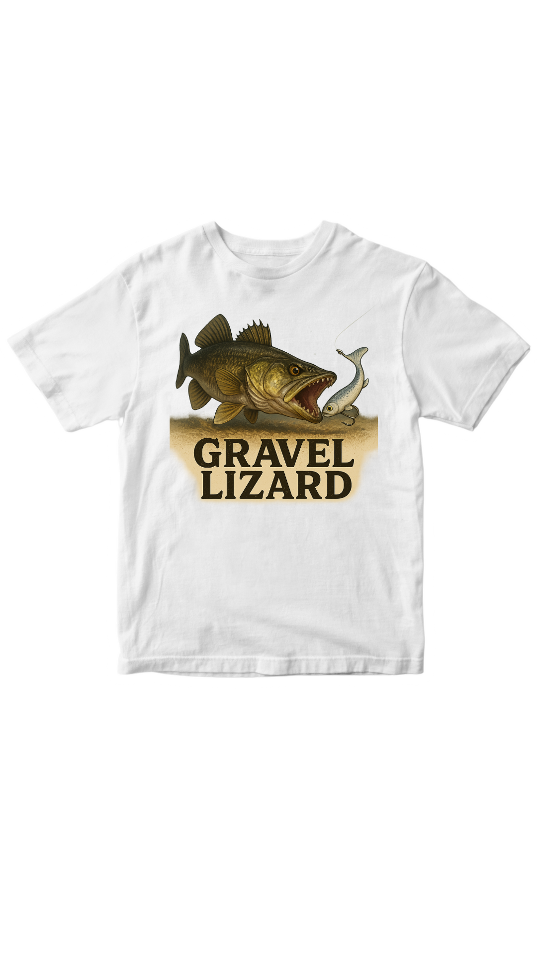 Gravel Lizard Walleye Fishing Tee