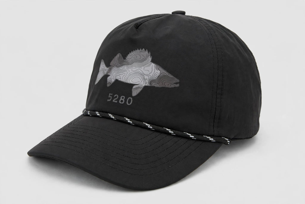 Topo Walleye rope hat — Black (angle)