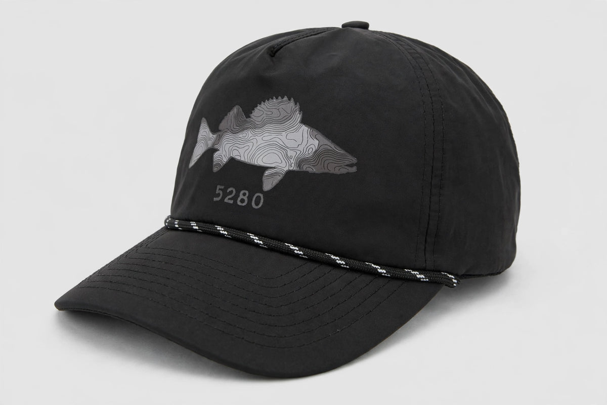 Topo Walleye rope hat — Black (angle)